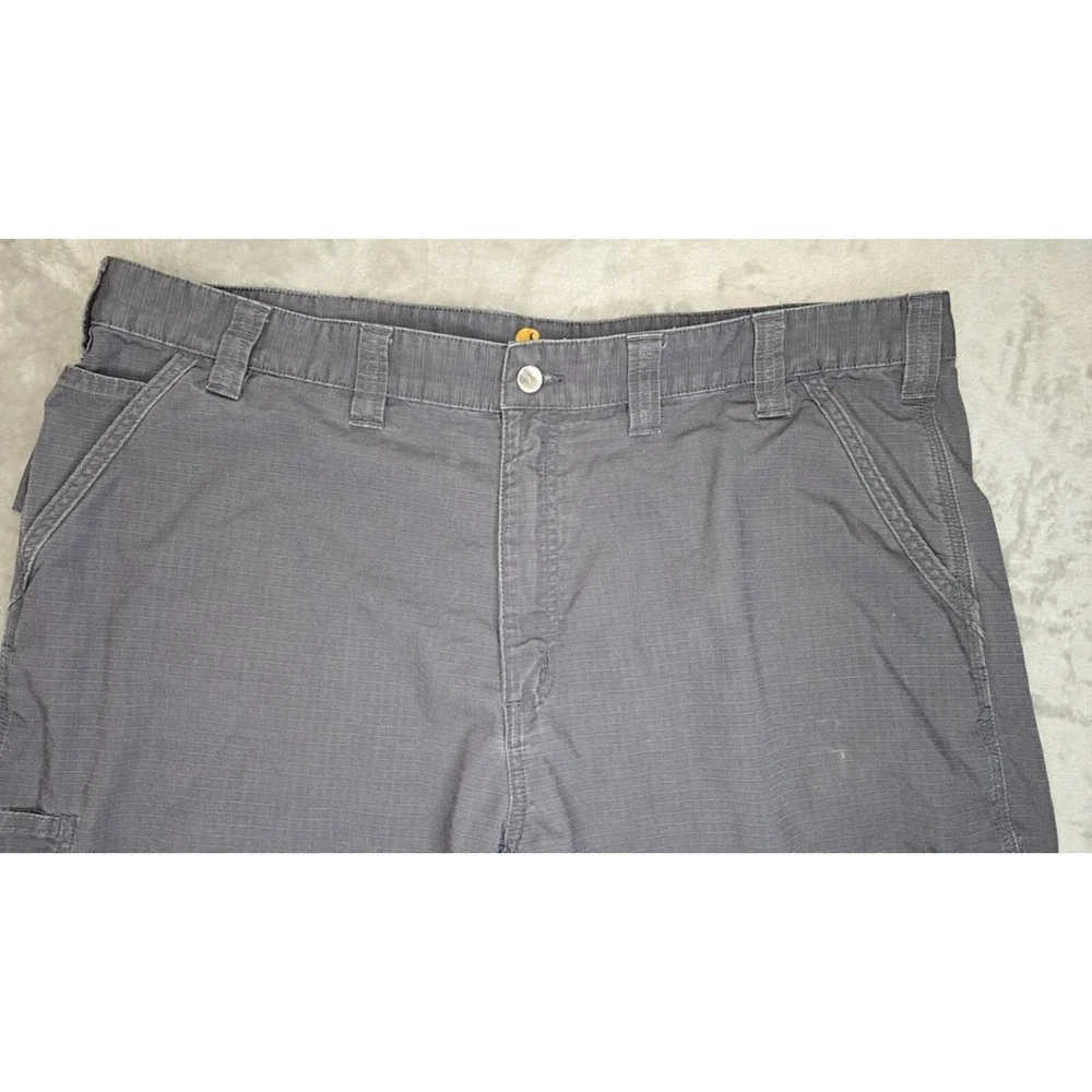 Carhartt Shorts Mens 44 Gray Carpenter Ripstop Relaxed Fit Hammer‎ Loop 104196